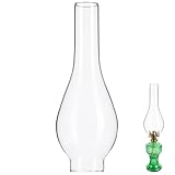Joinpaya Verre de Lampe à Pétrole de Rechange, Abat-jour Cheminée en Verre Transparent Diamètre 5cm, Tube de Protection pour Lampe à Huile Vintage et Lanterne Rétro, Accessoire Décoration Ancienne