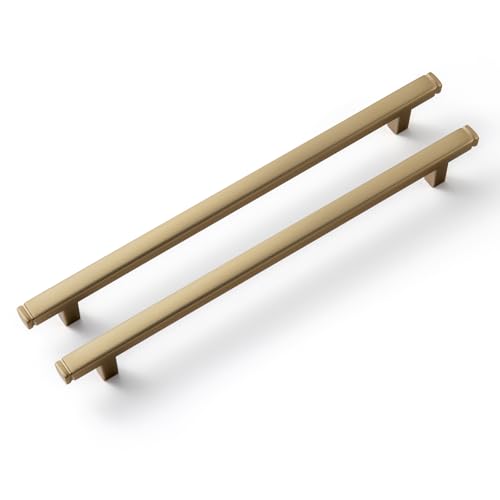 Goo-Ki 6 Pack 7-1/2 in (192mm) Hole Center Cabinet Pulls Champagne Bronze Zinc Alloy Kitchen Drawer Pulls Drawer Handles 9-1/4 Inch Length 1814-UBR-192