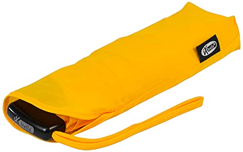 iX-brella Steel Flat Taschenschirm 2,5cm super flacher Minischirm - gold fusion yellow