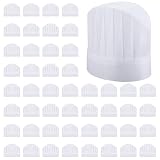 【50PCS Disposable Bakery Hats】 This pack includes 50 white disposable chef hats, perfect for hibachi parties, pizza gatherings, and baking sessions. Our pizza hats are made of durable non-woven fabric, these chef caps offer comfort and practicality. ...