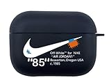 Compatible with Off White 85 Air Jordan AJ AirPods Pro Case Protective Cover,3D Mini Sneakers Creative Fun Soft TPU Case Skin with Keychain Design for AirPods Pro Charging Case 2019 (Off White Balck)