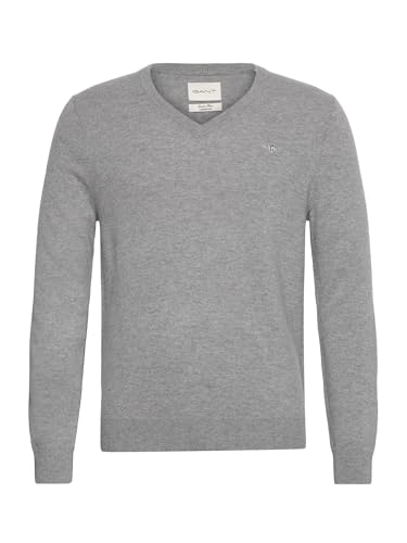 GANT col en V laine d'agneau extra fine gris XXL pour éviter les tiraillements
