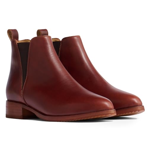 Nisolo Eva Everyday Chelsea Boots for Women, Auburn, 8.5,