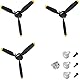3 Sets RC Plane 3-Blatt-Propeller mit Propellersparern und einem Adapter für VolantexRC 761-11 761-12 761-13 P40 BF109 Flugzeug