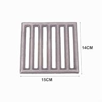Gusseiserner Bodenrost, Ofenrost Gussrost Gusseisen Kaminrost Feuerrost Rost Ascherost für viele Ofen und Kamine, Kaminrost für Feuerstellen, Grillzubehör(14x15CM) – Ansicht 2