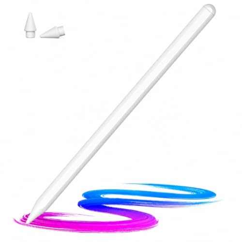 Image of Elfora Magnetic Wireless Charging 2nd Gen Stylus Pen | Palm Rejection & Tilt Sensitivity | Compatible with iPad Pro 12.9 inch (3 /4 /5 /6 Gen), iPad Pro 11 inch (1 /2 /3 /4 Gen), iPad Air 4 /5, iPad mini 6 (White)