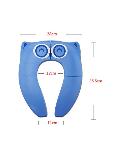 Wetest Upgraded Kids Folding Toilet Seat，Large Non Slip Silicone Pads Travel Portable Reusable Toilet Potty Training Seat Covers Liners With Carry Bag For Babies, Toddlers (Yellow) #TOP2