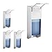 4 x Eurospender, 1000 ml, Desinfektionsmittel, Seife, Ellenbogen-Hebel, Wandbefestigung, Hygienespender, silber
