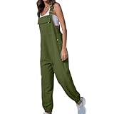 Hiking Overalls for Women Plain Adjustable Straps Cargo Long Pants Jumpsuit Casual Bib Rompers with Pockets Loose Fit Baggy Jogger Playsuit 2025 Spring Summer Outfits Cute Onesie mamelucos para mujer