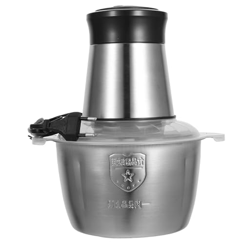 GLEAVI Tritacarne Elettrico Domestico in Acciaio Inox 2L Doppia Velocità Trita-Carne e Trita-Verdure per Cucina Robot da Cucina Sicuro e ad Alta Efficienza per Uso Familiare