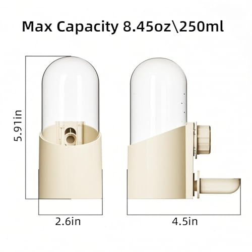 Automatic Hanging Bird Water Bottle - No Drip Cage Mounted Waters Feeder for Parakeets, Cockatiels, Budgies, Lovebirds, Finches, Canaries, Parrots (Bird Cage Accessories Travel Essential) - Image 3