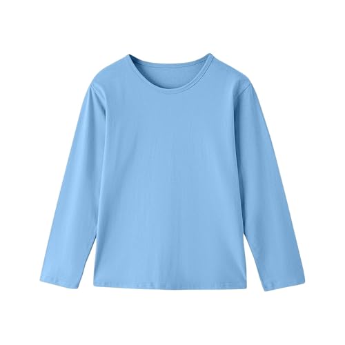 Toddler Long Sleeve Bottom Sweatshirt Round Neck Basic Autumn Top High Elastic Cotton Pullover Stretch Sweatshirts