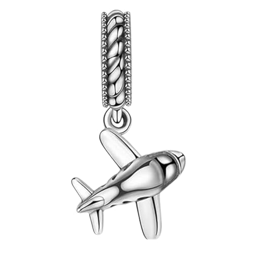 925 sterling Silver Airplane charm ciondolo aereo viaggio fascino compleanno charm per braccialetti Pandora