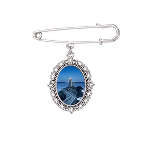 Broche Ocean Dark Tower anti-glisse pour maintenir châle et robe M