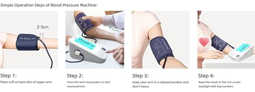 KARDIGI Blood Pressure Monitor, Upper Arm Electronic, Stores Up to 2 x 120 Readings. User Friendly with BP Log and Carrying Pouch. Digital Monitor