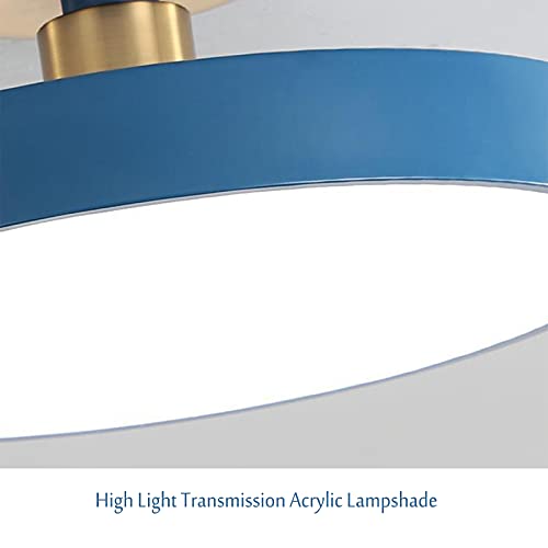 Plafonnier LED rond Macaron luminaire moderne semi-encastré noir chambre - 4