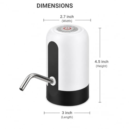 Image of Automatic Wireless Water Can Dispenser Pump for 20 Litre Bottle Can, Rechargeable