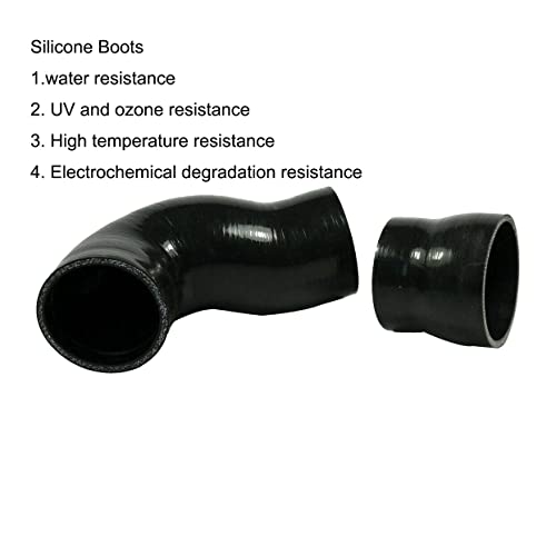 3.5" Cold Side Intercooler Pipe Kit & Boot Upgrade Kit Compatible with 2011-2016 Ford 6.7L Powerstroke Diesel F-250 F-350 F-450, Silver - Image 6