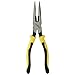 Klein Tools J203-8 8-Inch Needle Nose Pliers, Heavy Duty Cutting, Extended Handles, High Leverage, Induction Hardened with Hot-Riveted Joint