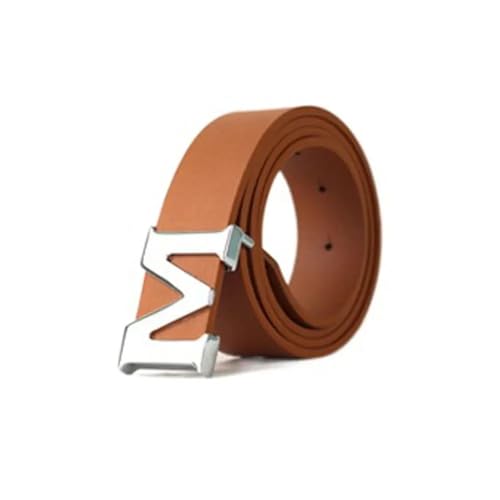 Decorative Belt Adjustable All-match Wide Side Dress Decoration Metal Buckle Waist Belts Waistbands Women Waist Belts Letter M for Country Concert Outfit(Brown)