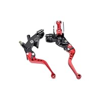 Longzhou Leviers Frein Embrayage 7/8 Universel Moto - Maître Cylindre Réservoir CNC Silver