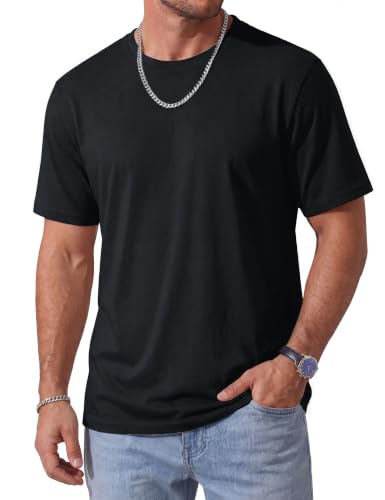Image of MAGCOMSEN Mens T-Shirts Short Sleeve UPF 50+ Lightweight Moisture Wicking Basic Crewneck Casual Summer Cooling T Shirt