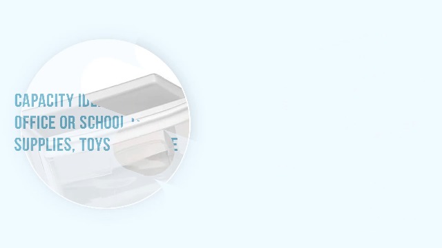 HOMZ Drawer Tower, 3-Tier Wide Clear Plastic Storage Organizer Cart, Black Frame - Organizing Containers with Wheels for Home, Bathroom, Bedroom, Office, and Classroom