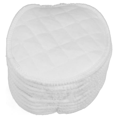 Ipetboom 10pcs Reusable Nursing Pads 12 Layer Soft Cotton Washable Breast Pads for Breastfeeding Nipple Leakproof Protection