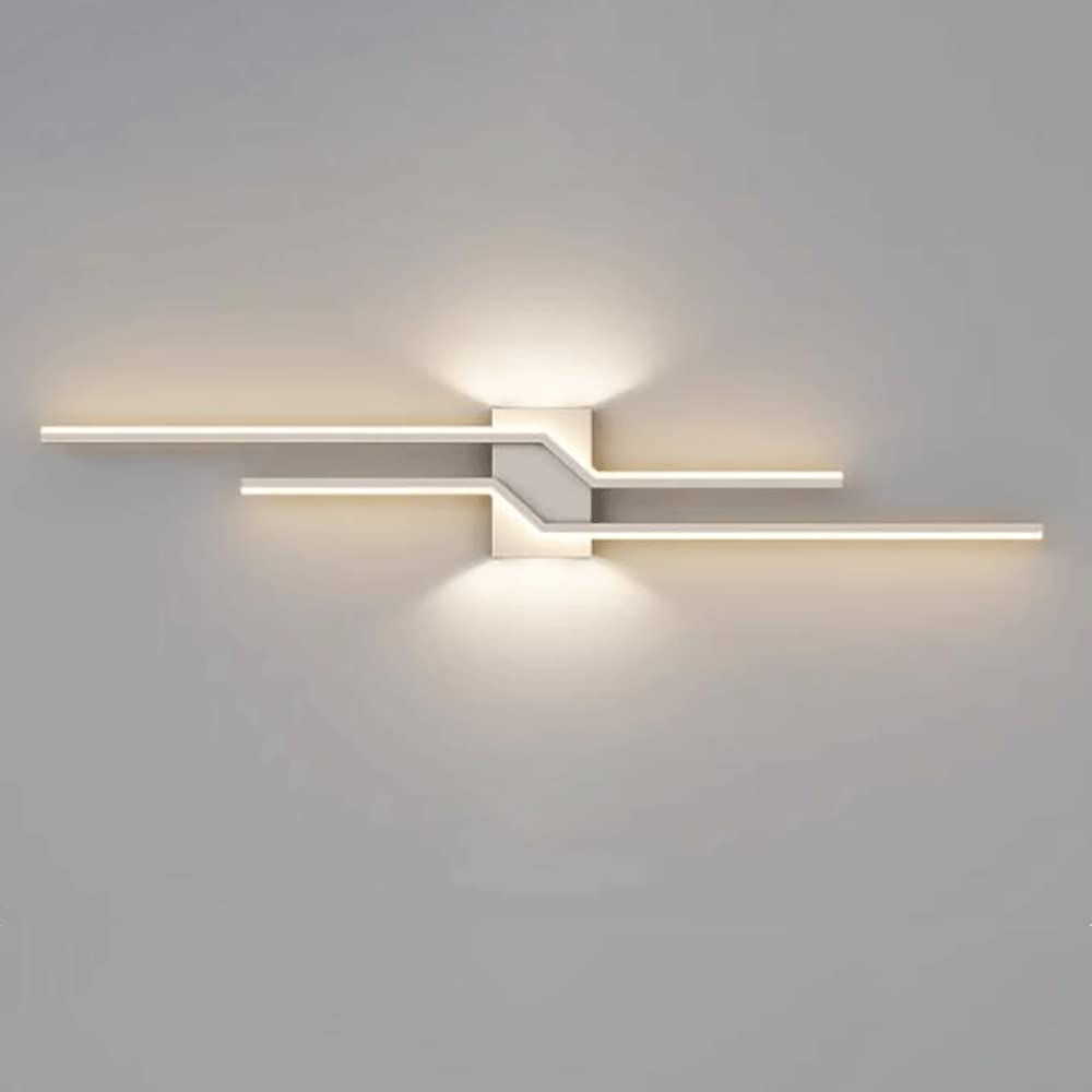 TCHAUSGZUS Dimmable LED Linear Wall Light - Acrylic Sconce for Living Room, Bedroom, Office, and More(Blanc,120CM)