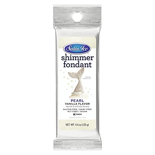 Satin Ice Pearl Shimmer Fondant, Vanilla, 4.4 Ounces