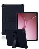 Case for OnePlus Pad Go 2 / GO2 12.1 Inch,toergy Soft Silicone Shockproof Tablet Cover with Adjustable Stand, Full Coverage Anti-Scratch Protective Case for OnePlus Pad Go 2 11" Tablet (Black)