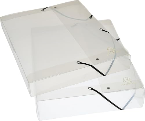 Exacompta 5962E - Carpeta de proyecto con goma, transparente