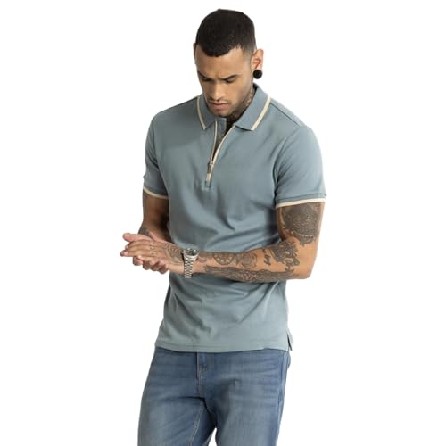 Image of SNITCH Bento Blue Plain Polo T-Shirts