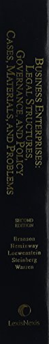 Business Enterprises: Legal Structures, Governa... 0769849059 Book Cover