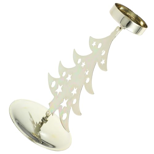 Veemoon Candelabro Metálico Vintage con Diseño Árbol Navidad Portavelas Decorativo para Mesa y Centro de Mesa Soporte para Vela Tealight para Decoración Festiva y Hogar