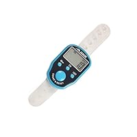 QOKLIYUI Compteur De Rangées De Tricot Portatif Avec Comptage Numérique électronique LCD, Anneau De Doigt Durable, Mini Minuterie Pratique, Bleu Ciel
