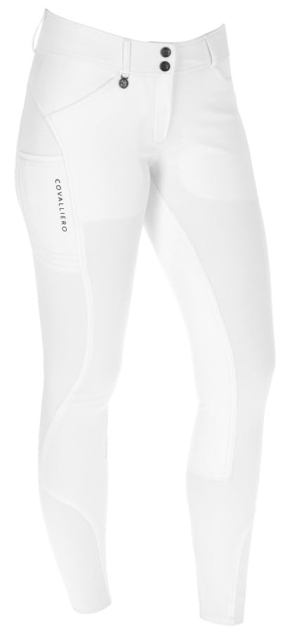 Pantalon d'équitation de tournoi culotte blanche femme Covalliero FS 2025
