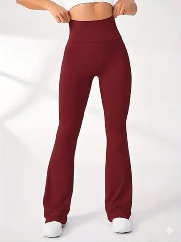 Image of DIAZ Womens Flare Pant High Waist Stretchable Trousers for Women | Bell Bottom Pants for Women | Wide Leg Palazzo Pants | Flared Yoga Pants |Casual Wear Office /Gym Wear Pants-Pack of 1
