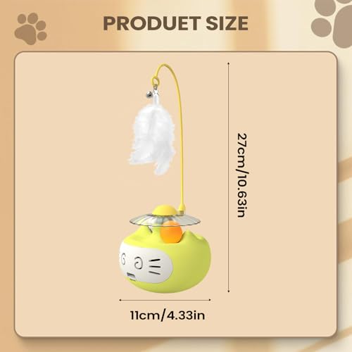 Balle interactive chat plume jouet puzzle stimulant stress interieur