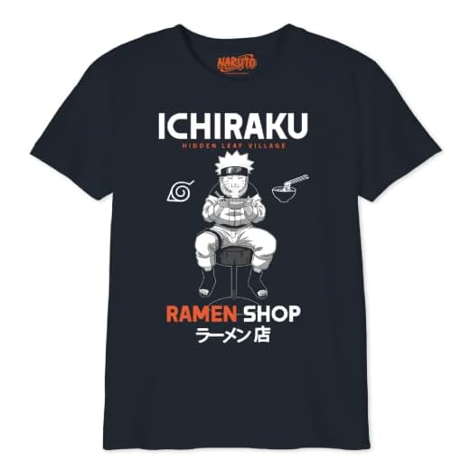 Naruto Bonarutts027 Camiseta, Azul Marino, 6 Años para Niños