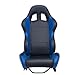 Universal Racing Seats for Cars, 1 Pair Race Car Seats with Dual Lock Sliders, Black and Blue PVC Leather, 165° Adjustment, For Car Use, Not Including Seat Bracket