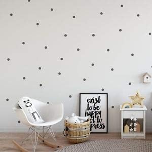 Miniatura 6 de 240 calcomanías de pared extraíbles de lunares negros de 1 pulgada para decoración de habitación de niños (negro, punto de 1 pulgada)