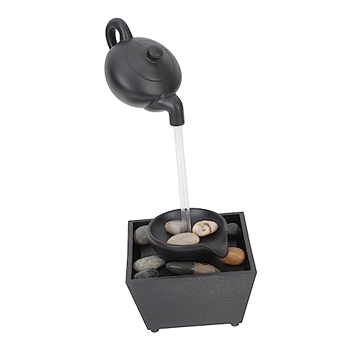 TOGEVAL Fontana D'acqua Da Tavolo Cascata Decorativa a Flusso Continuo, Ornamento Per Arredamento Casa e Ufficio, Fontana Cascata Desktop Per Atmosfera Rilassante, Design Artistico Senza Batteria