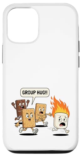 Group Hug Smores �}�V���}�� �L�����v�t�@�C���[ �ʔ��� �L�����v �X�}�z�P�[�X iPhone 12/12 Pro �p