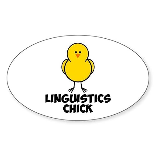 CafePress Linguistics Chick Oval Bumper Sticker Car Decal