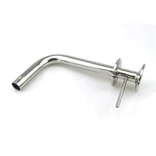 Brazo de estantería de acero inoxidable con 3,8 cm Tri Clamp Conector de cerveza casera para tubo OD de 3/4' compatible con trébol (solo brazo racking)