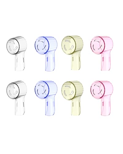 KGDUYC 8pcs Fundas de Protección Para Cabezales de Cepillos de Dientes Eléctricos, Cubrir el Cabezal del Cepillo de Dientes eléctrico para Oral B & iO, Multicolor, Multicolor, Estuche de Belleza