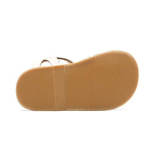Image of Kolan Toddler Girl Sandals Open Toe Flat Princess Dress Shoes Little Kids
