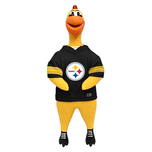 Littlearth NFL Team Rubber Chicken Toy Pittsburgh Steelers