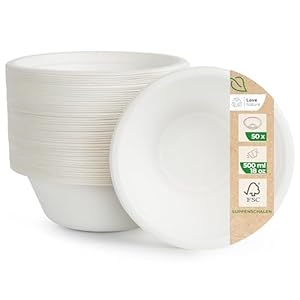Love Nature Suppenschalen Einweg 500ml, 50 Stück